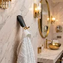 Florence Robe Hook - Matte Black - Gold _4.webp