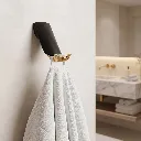 Florence Robe Hook - Matte Black - Gold _1.webp