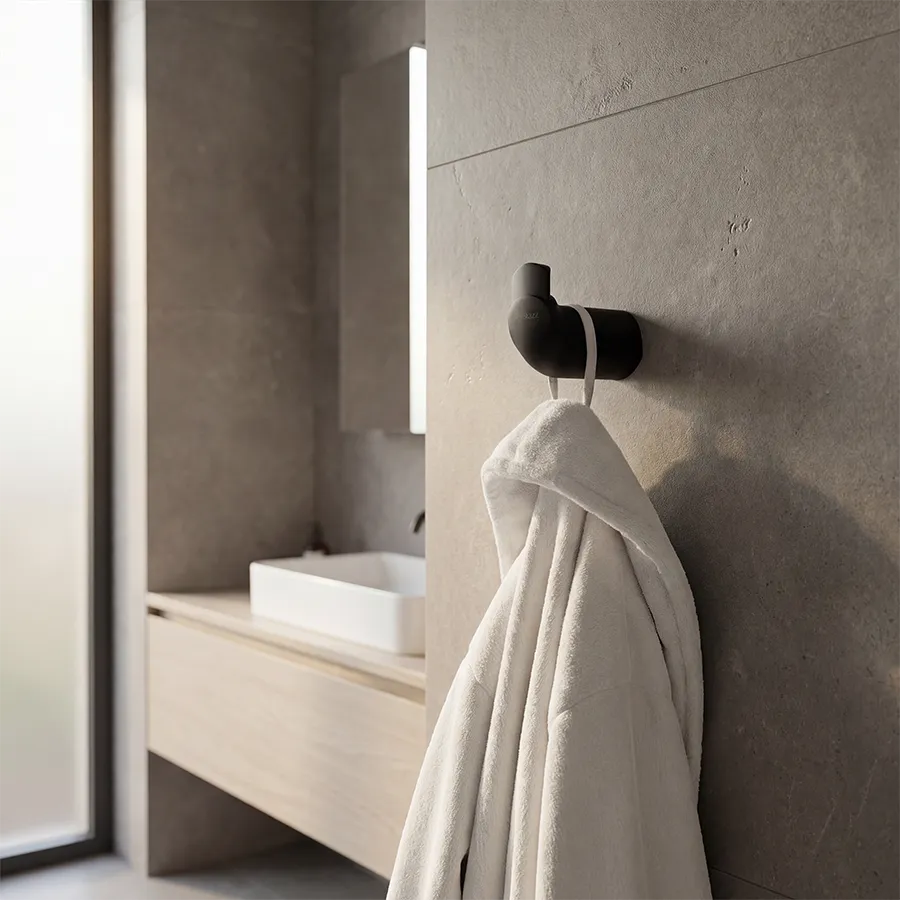 Vienna Robe Hook - Matte Black _2.webp