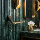 Florence Hand Towel Holder - Matte Black and Matte Gold _2.webp