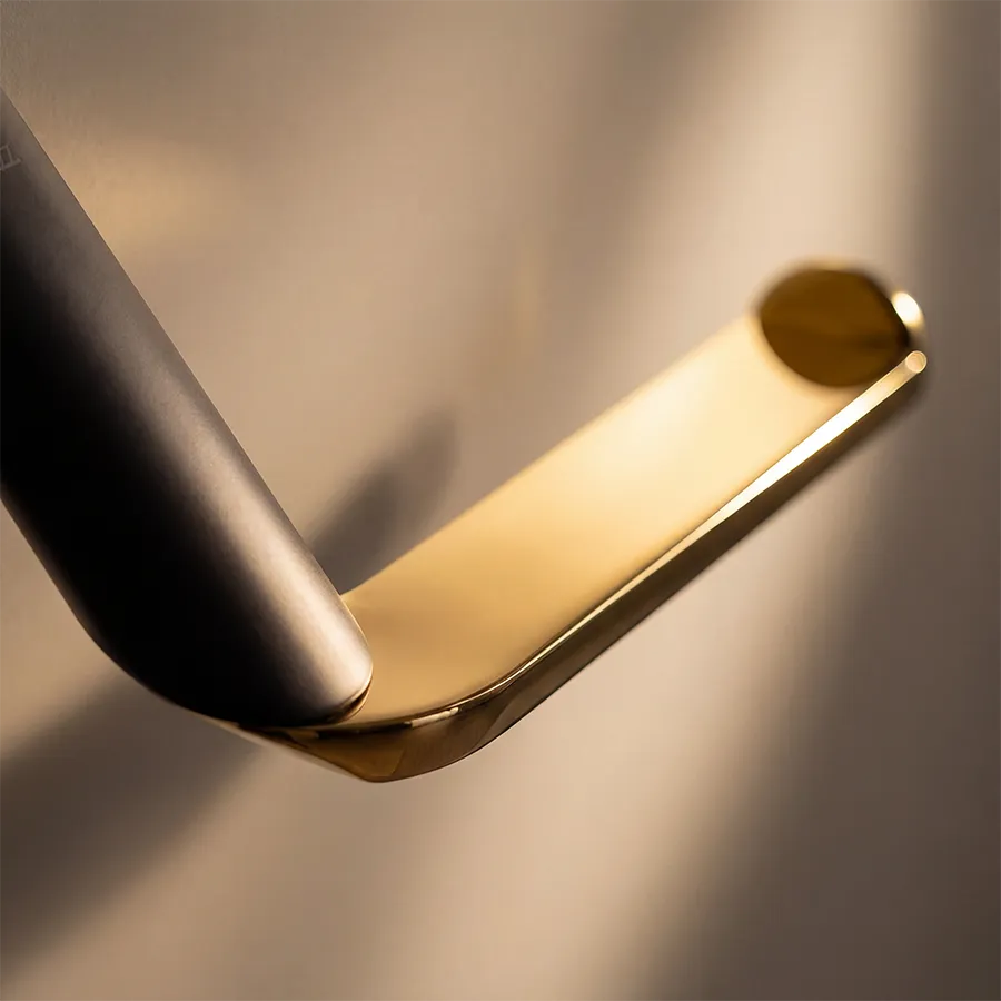 Florence Hand Towel Holder - Matte Black - Gold _4.webp