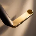 Florence Hand Towel Holder - Matte Black - Gold _4.webp