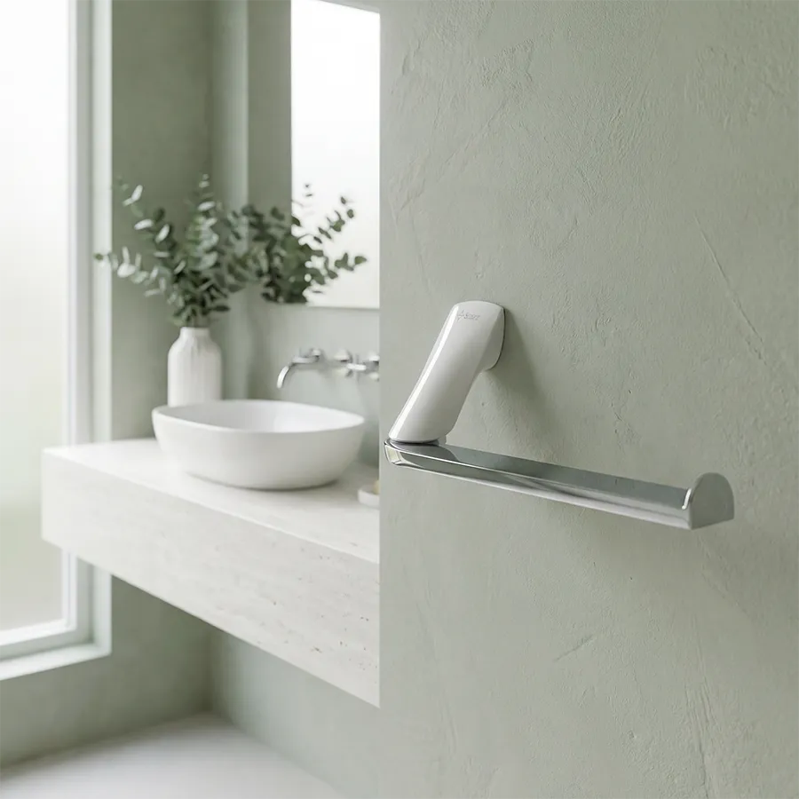 Florence Hand Towel Holder - White Chrome _3.webp