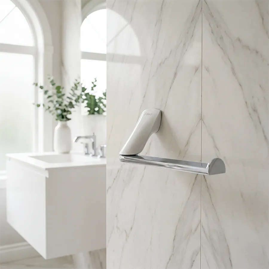 Florence Hand Towel Holder - White Chrome _2.webp