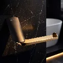 Florence - Toilet Paper Holder - Matte Black and Gold _1.webp