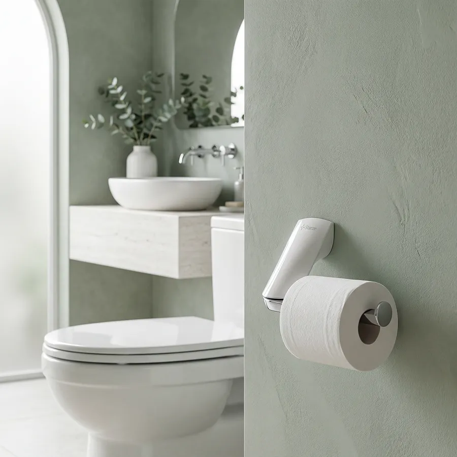 Florence - Toilet Paper Holder - White Chrome _1.webp