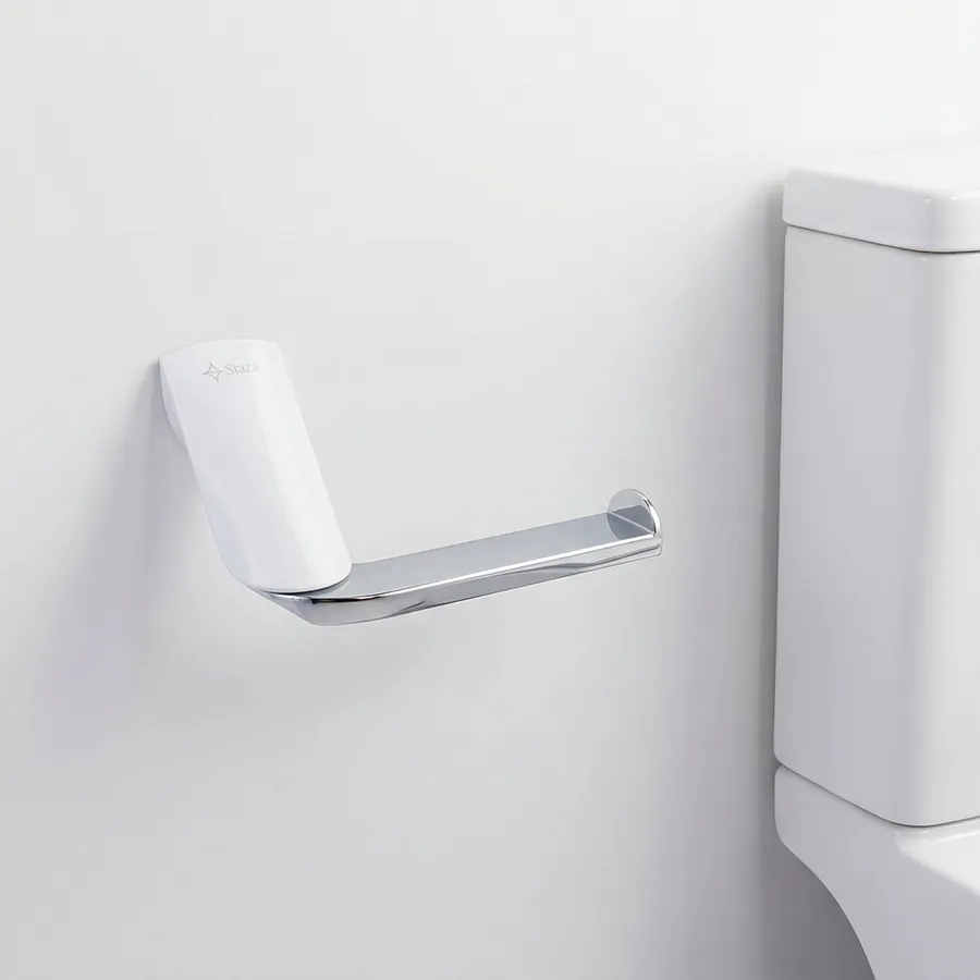 Florence - Toilet Paper Holder - White Chrome _3.webp