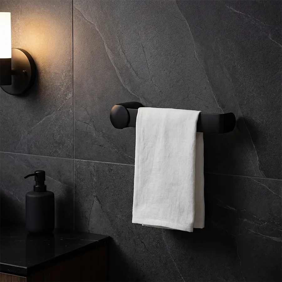 Vienna Hand Towel Holder - Matte Black _3.webp