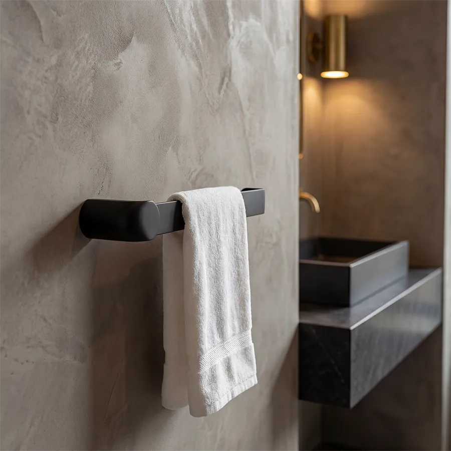 Vienna Hand Towel Holder - Matte Black _2.webp