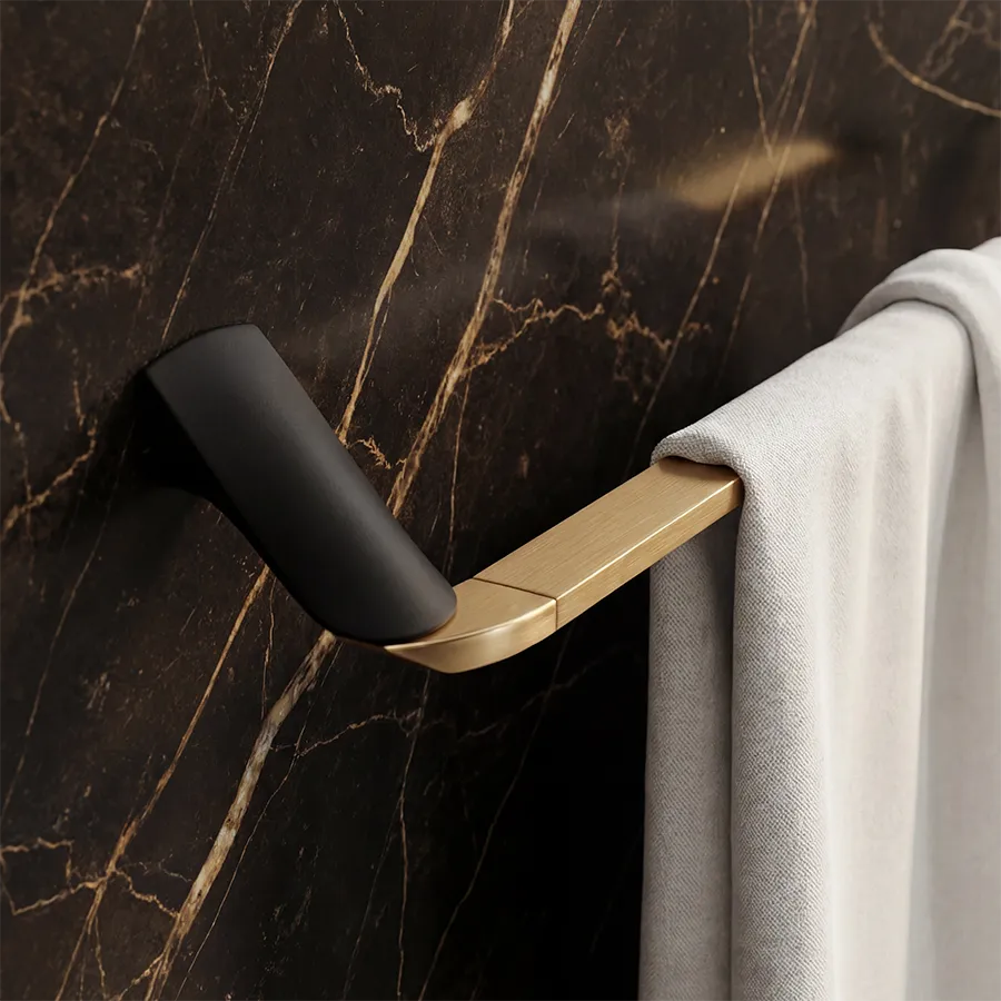 Florence Towel Bar - Matte Black Matte Gold _3.webp