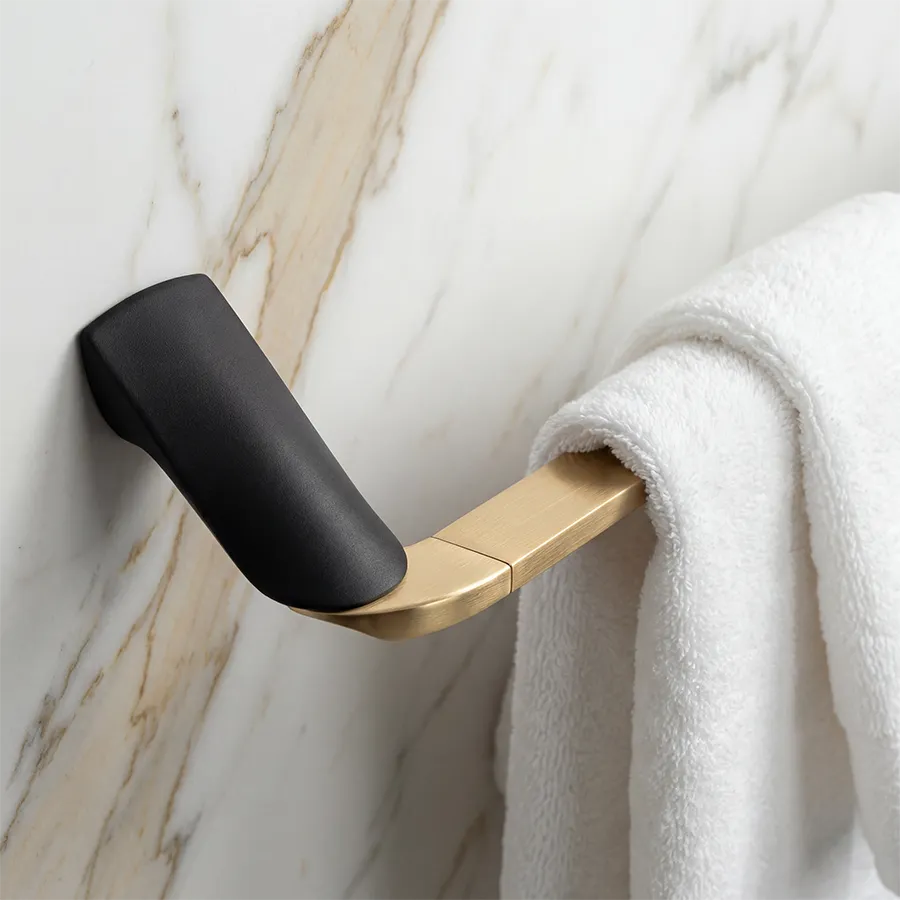 Florence Towel Bar - Matte Black Matte Gold _1.webp