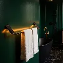 Florence Towel Bar - Matte Black Gold _3.webp