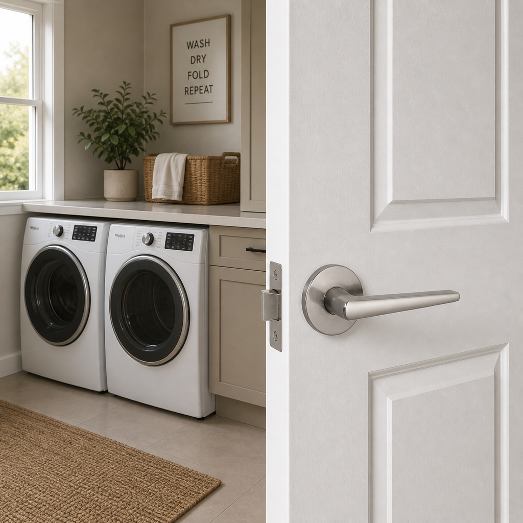 Taymor Equinox Round Lever-Satin Nickel-Dummy