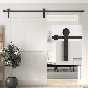 Stazz Barn Door Track & Hardware Front Mount (Matte Black C-19).webp