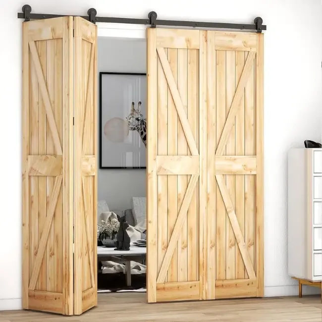 Stazz Barn Door Track & Hardware Top Mount (Matte Black C-19).webp