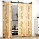 Stazz Barn Door Track & Hardware Top Mount (Matte Black C-19).webp