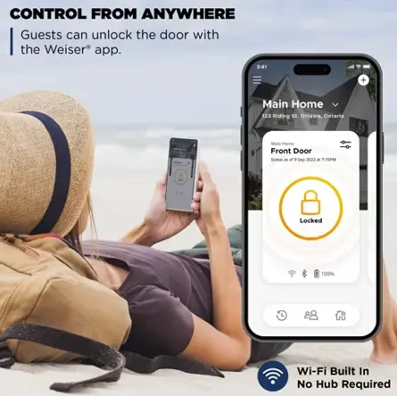 Weiser Halo Smart Lock Finger Print Wifi Matte Black11.webp