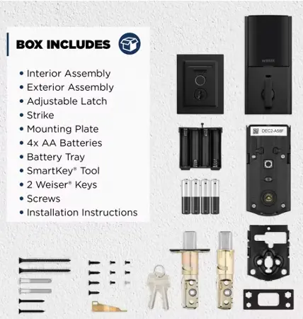 Weiser Halo Smart Lock Finger Print Wifi-Matte Black