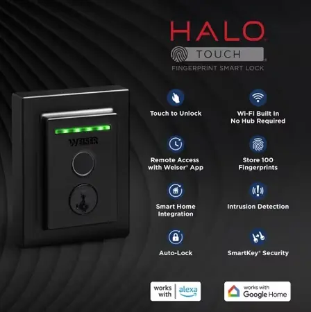 Weiser Halo Smart Lock Finger Print Wifi Matte Black18.webp