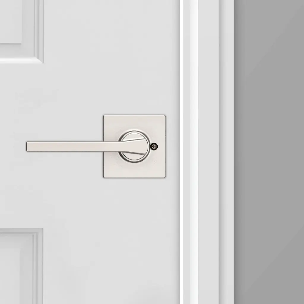 Weiser Casey Square Lever-Dummy Satin Nickel