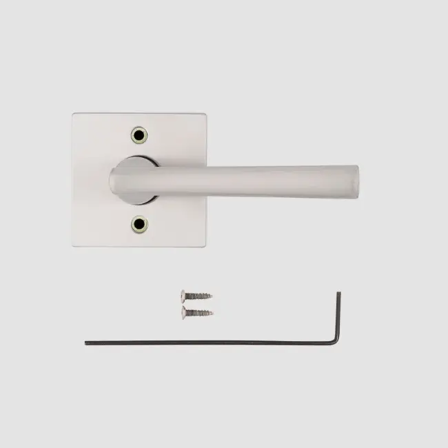 Weiser Montreal Square Lever-Dummy Satin Nickel