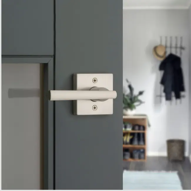 Weiser Montreal Square Lever-Dummy Satin Nickel