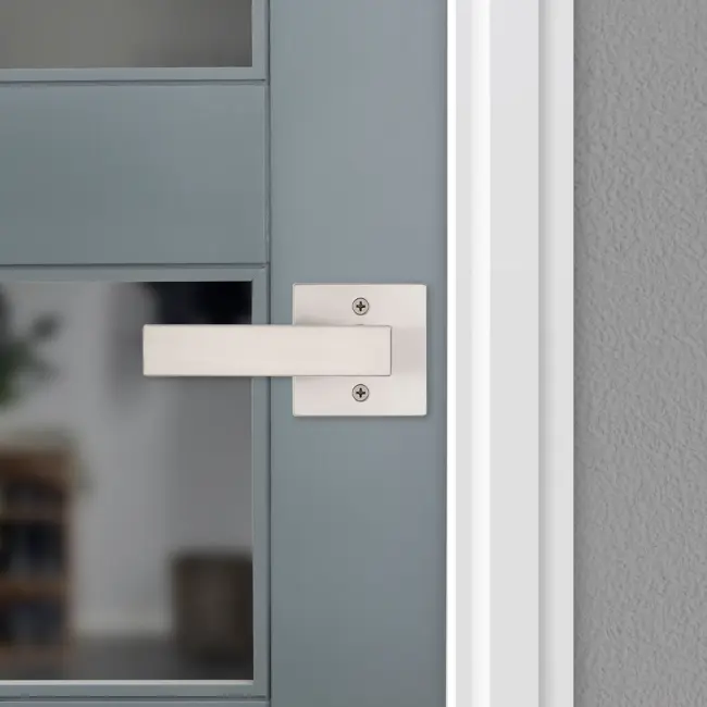 Weiser Singapore Square Lever-Dummy Satin Nickel