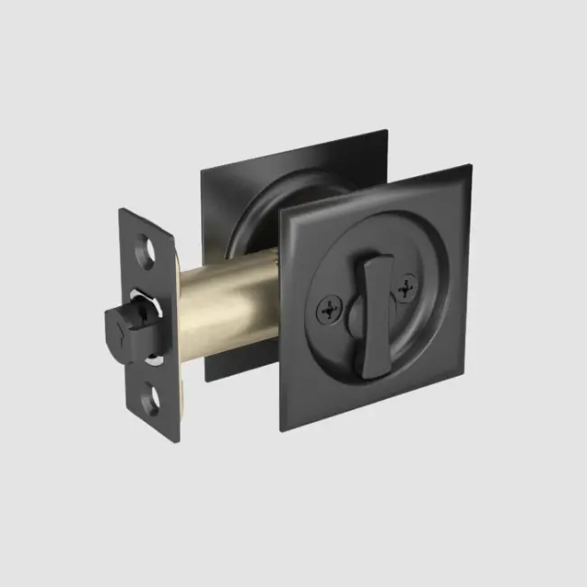 Onward Pocket Door Pull Square 17S-Privacy Matte Black