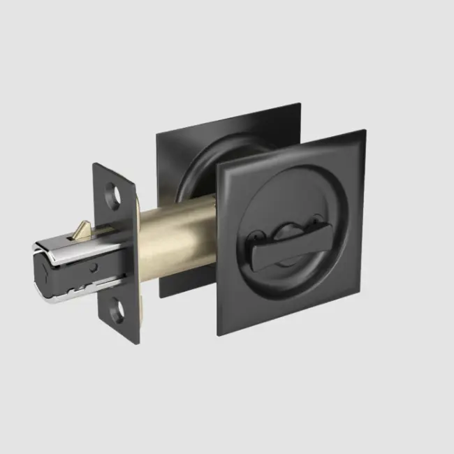 Onward Pocket Door Pull Square 17S-Privacy Matte Black