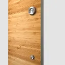 Flat Bar Door Handle with Round Disc Pull-Stainless Steel