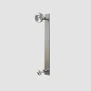 Flat Bar Door Handle with Round Disc Pull-Stainless Steel