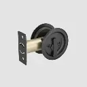 Onward Pocket Door Pull Round-Matte Black Privacy