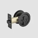 Onward Pocket Door Pull Round-Matte Black Privacy