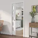 Onward Pocket Door Pull Round-Matte Black Privacy