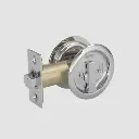 Onward Pocket Door Pull Round-Privacy Pol Chrome