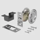 Onward Pocket Door Pull Round-Privacy Pol Chrome