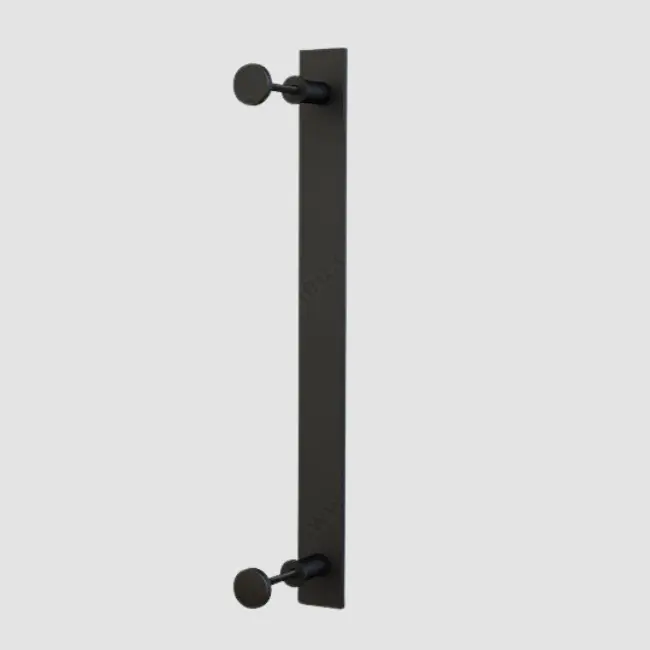 Richelieu Flat Bar Door Handle with Round Disc Pull 