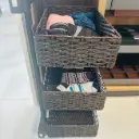 RYIV Pull-Out 3 Tier Rattan Basket