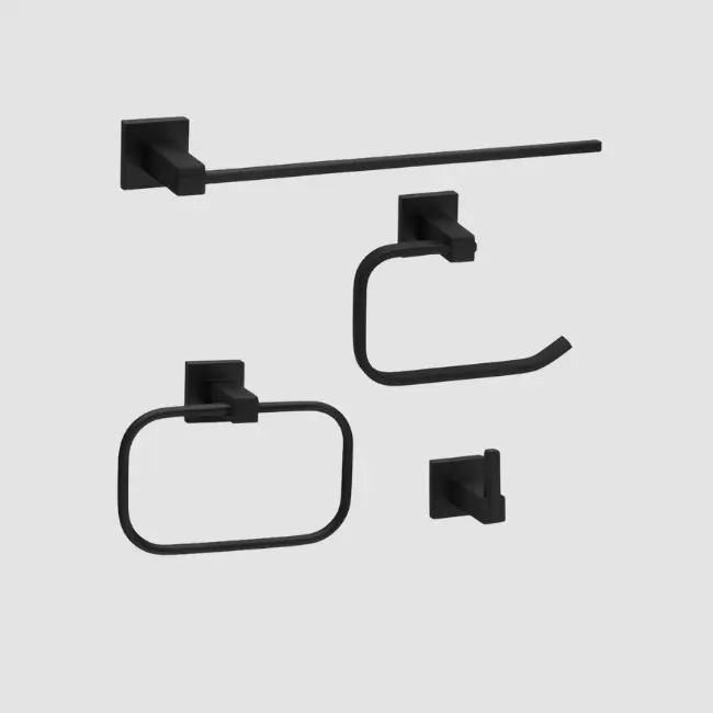 Stazz Melbourne 4Pc Bathset (Matte Black C-19)