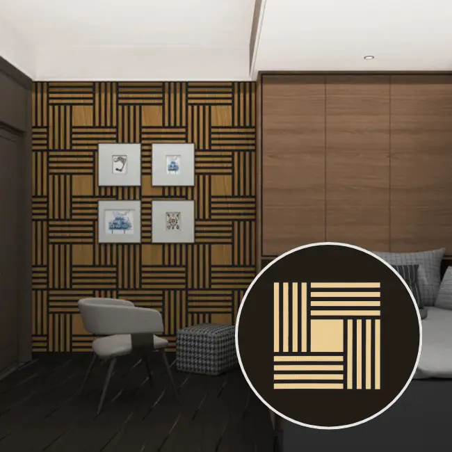 Stazz Acoustic Wood Wall Panel 2x2 FT