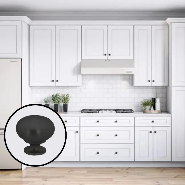 Bifold Knob Round (Matte Black C-19)