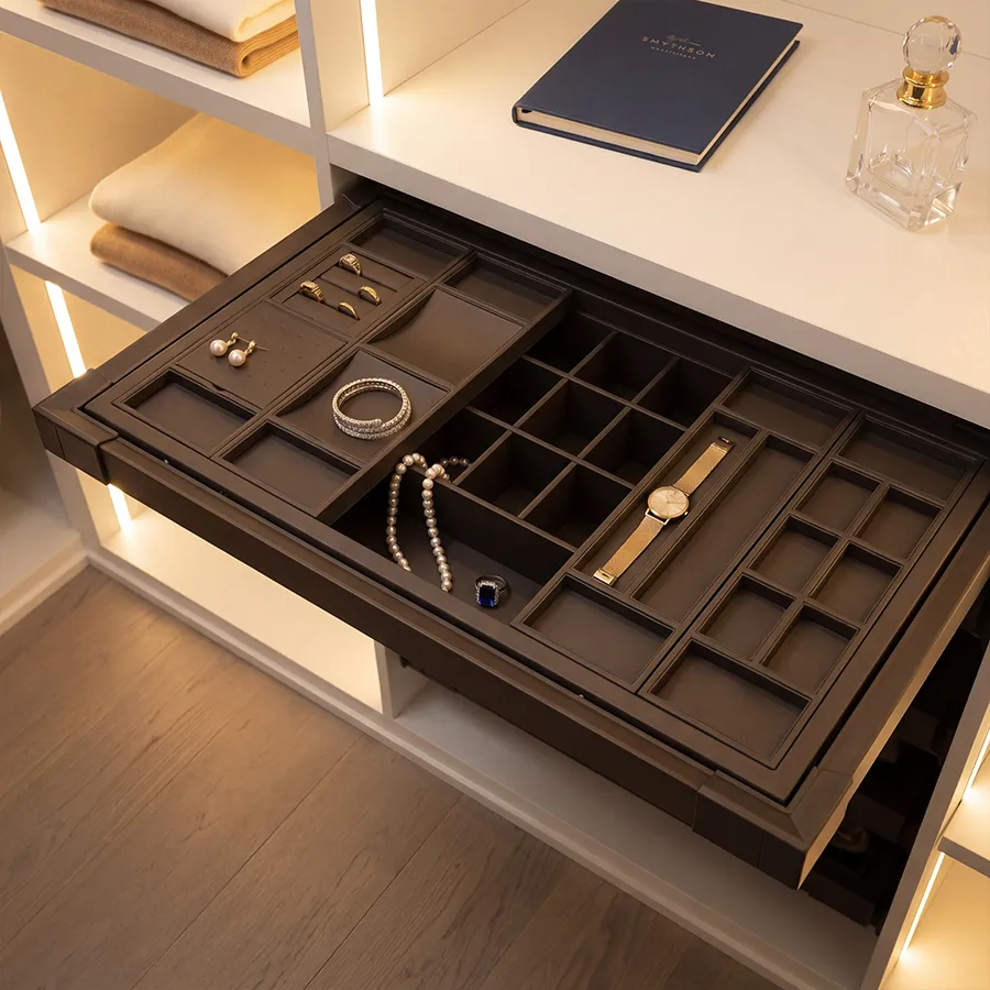 [G16011B-2] DUBAI Pull-Out Jewelry Organizer With Hidden Tray (30-32 Inches)