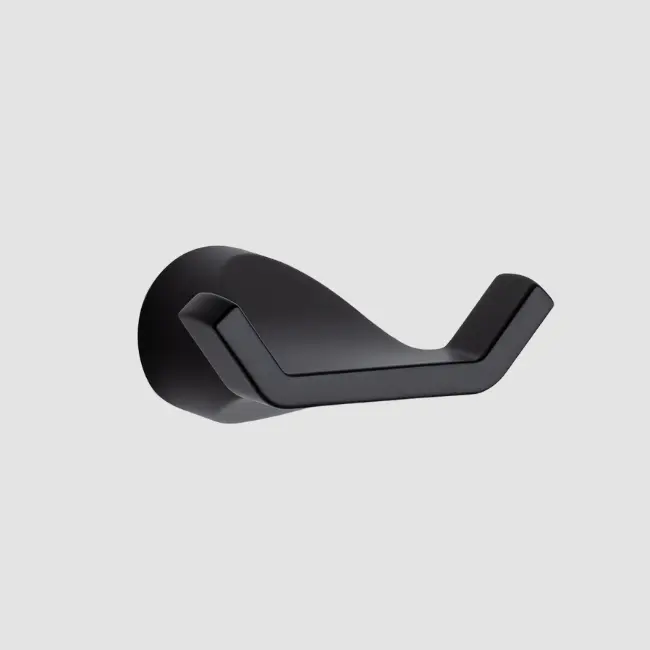 Taymor Slip Stream Double Robe Hook (Matte Black C-19)