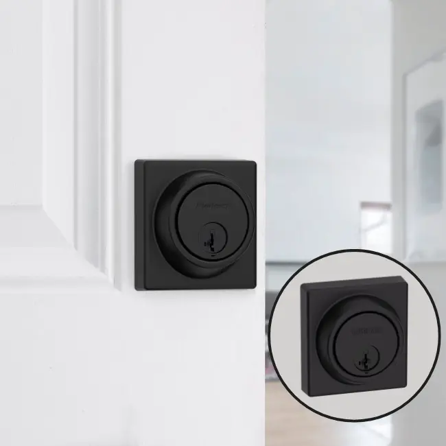 Weiser Key Control Square Deadbolt (Matte Black C-19)