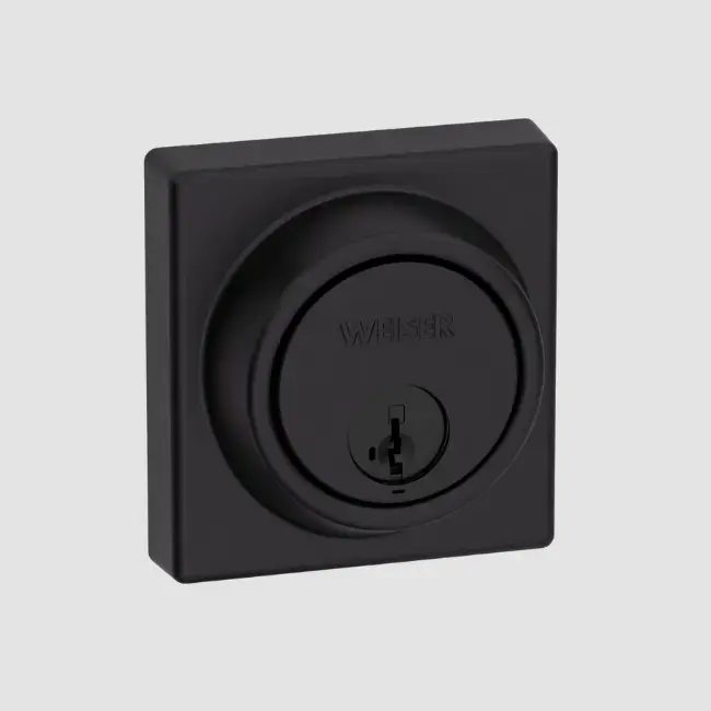 Weiser Key Control Square Deadbolt (Matte Black C-19)