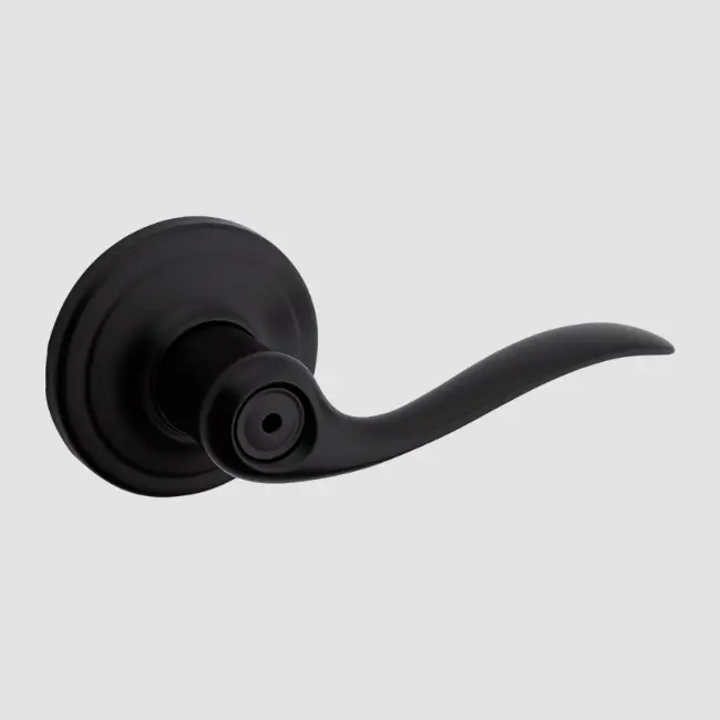 Weiser Toluca Round Lever (Matte Black C-19, Privacy)