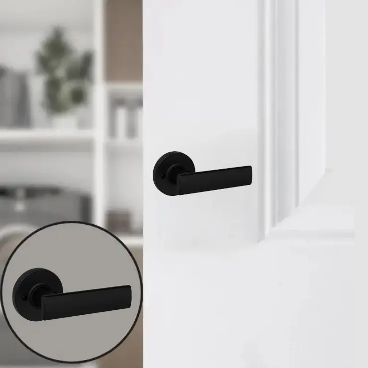 Weiser Breton Round Lever (Matte Black C-19, Dummy)