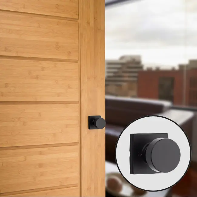 Weiser Cambie Square Knob (Matte Black C-19, Dummy)