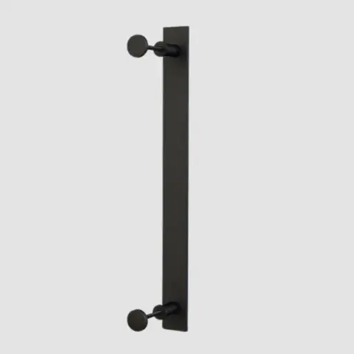 Richelieu Flat Bar Door Handle with Round Disc Pull 
