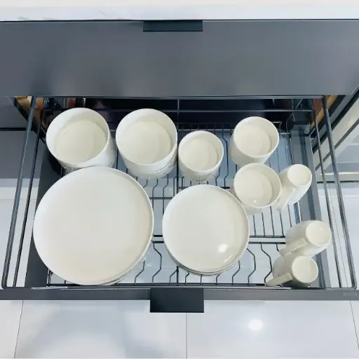 TURKU Pull-Out Drawer Dish Organizer